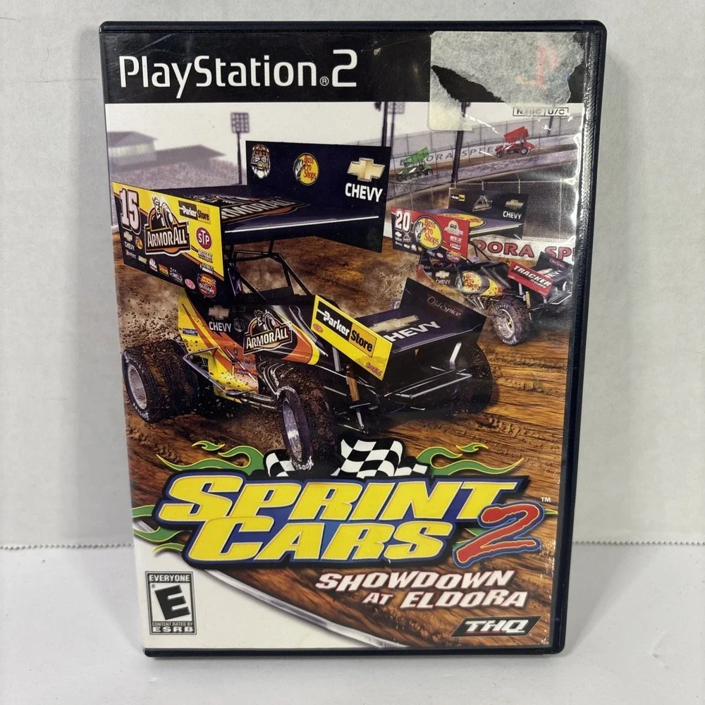 Sprint Cars 2 Showdown at Eldora Sony PlayStation 2 PS2 Racing Game THQ CIB
